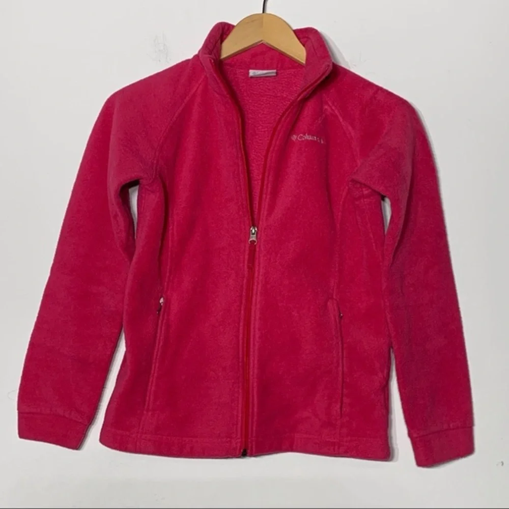 EUC Hot‎ Pink Columbia Zip Front Fleece Jacket